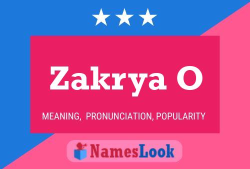 Zakrya O Name Poster