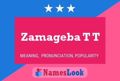 Zamageba T T Name Poster