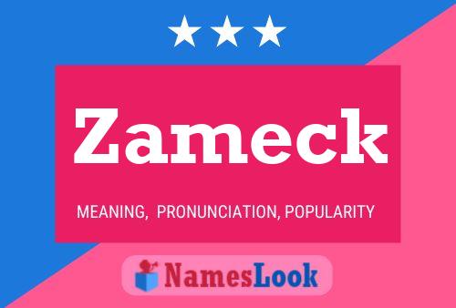 Zameck Name Poster