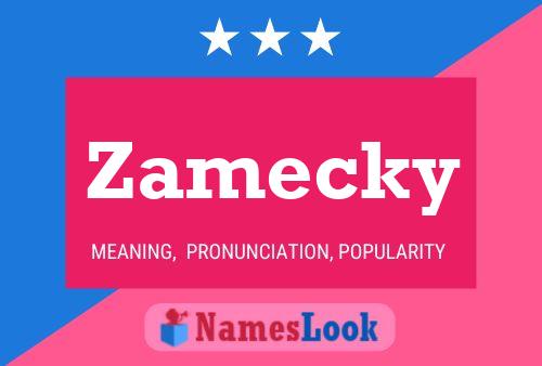 Zamecky Name Poster