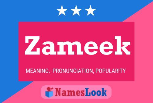 Zameek Name Poster