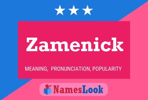 Zamenick Name Poster