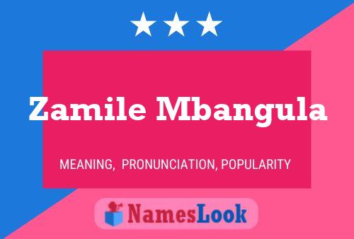 Zamile Mbangula Name Poster