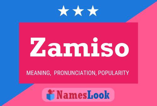 Zamiso Name Poster