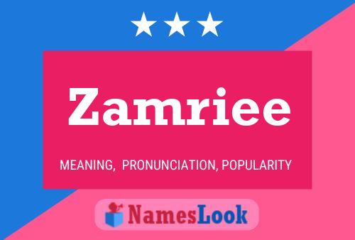 Zamriee Name Poster