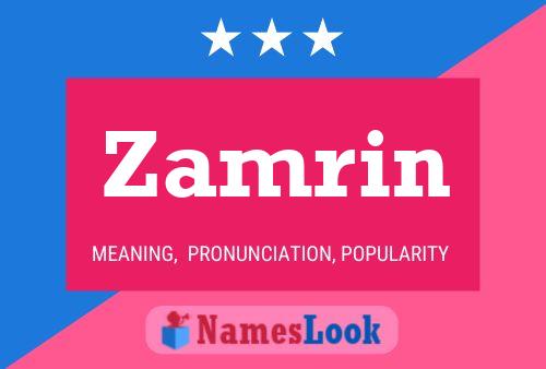 Zamrin Name Poster