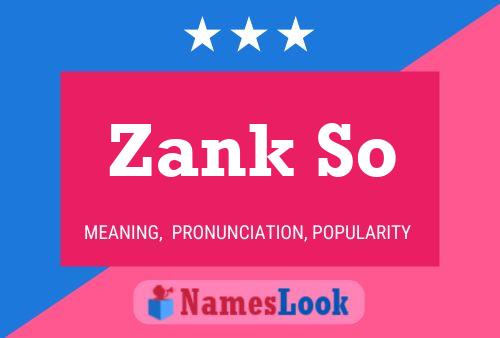 Zank So Name Poster