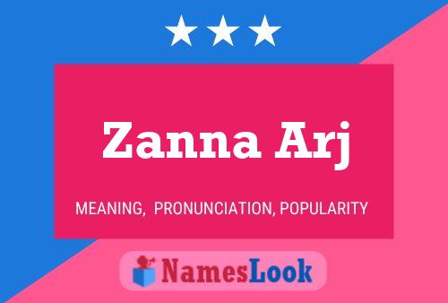 Zanna Arj Name Poster