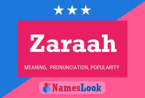 Zaraah Name Poster