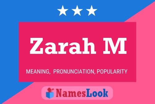 Zarah M Name Poster