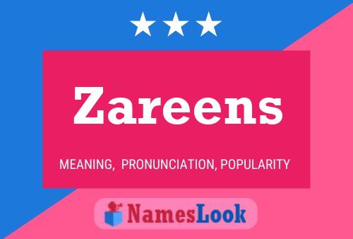 Zareens Name Poster