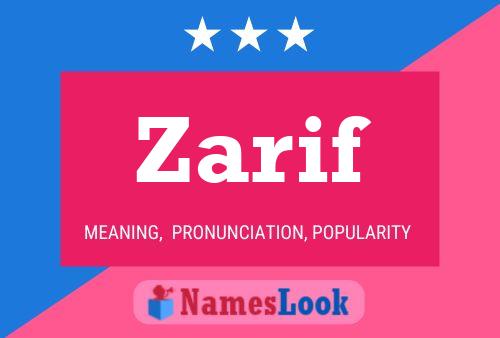 Zarif Name Poster