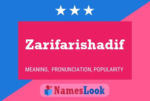 Zarifarishadif Name Poster