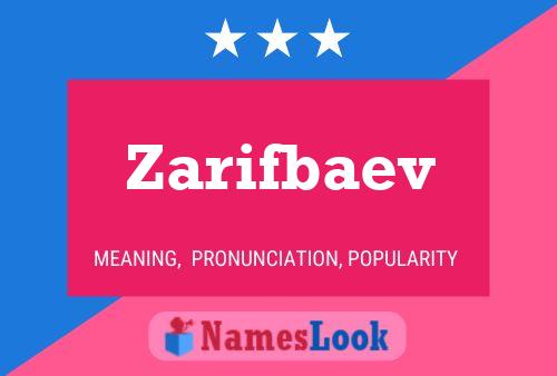 Zarifbaev Name Poster