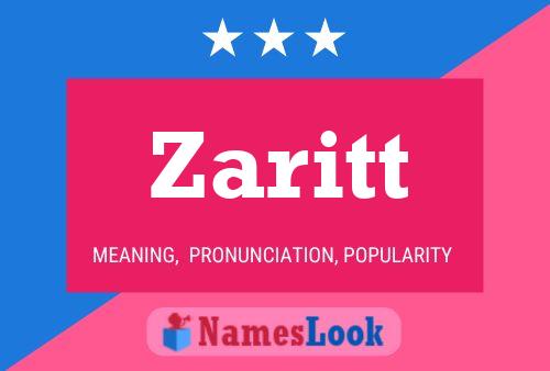 Zaritt Name Poster