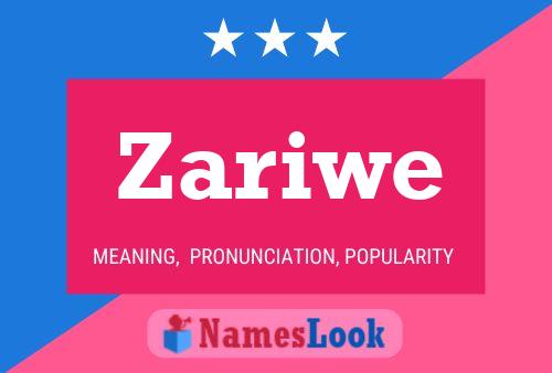 Zariwe Name Poster