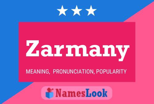 Zarmany Name Poster