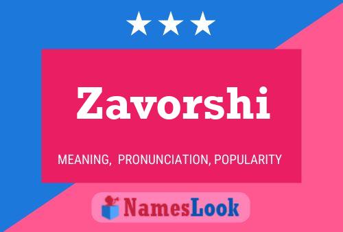 Zavorshi Name Poster