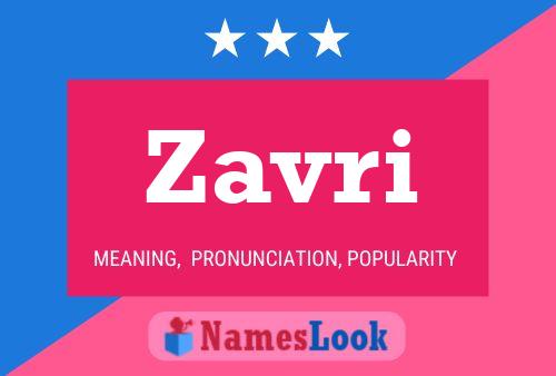 Zavri Name Poster