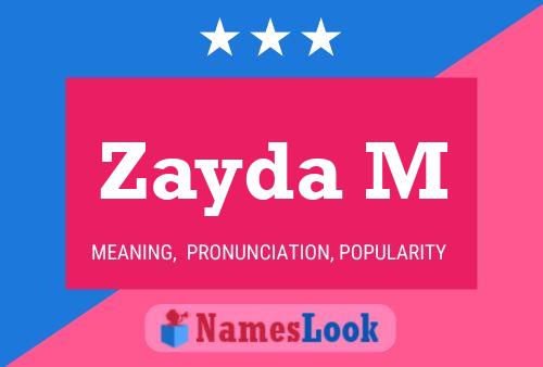 Zayda M Name Poster