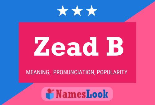 Zead B Name Poster