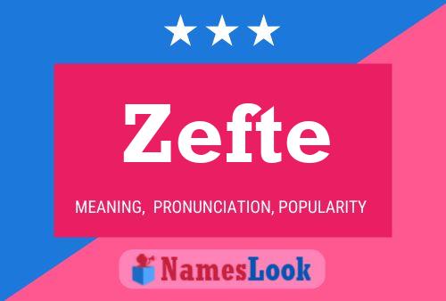 Zefte Name Poster