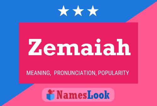 Zemaiah Name Poster