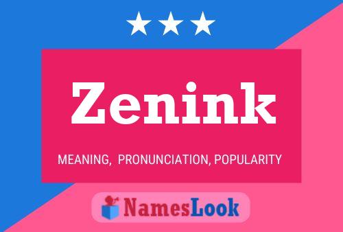 Zenink Name Poster