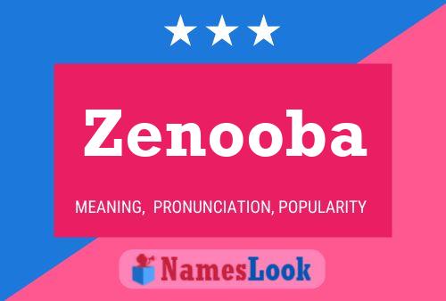 Zenooba Name Poster