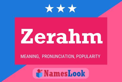 Zerahm Name Poster