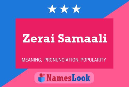 Zerai Samaali Name Poster