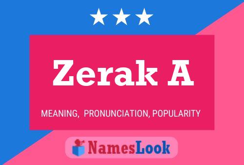 Zerak A Name Poster