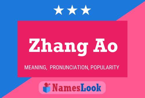 Zhang Ao Name Poster