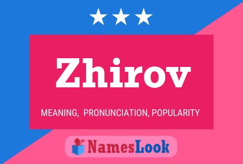 Zhirov Name Poster