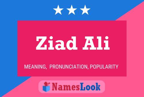 Ziad Ali Name Poster