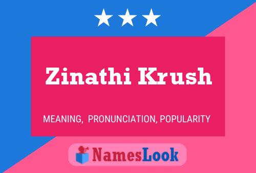 Zinathi Krush Name Poster