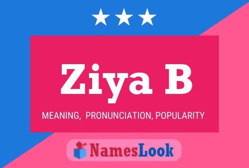 Ziya B Name Poster