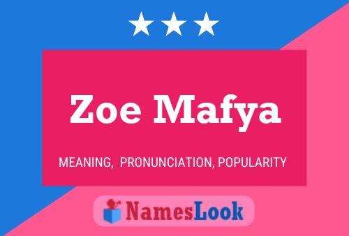 Zoe Mafya Name Poster