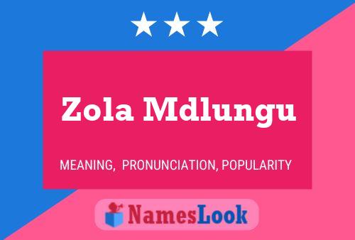 Zola Mdlungu Name Poster