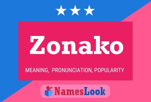 Zonako Name Poster