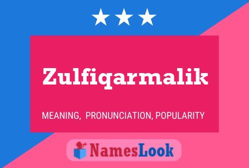 Zulfiqarmalik Name Poster