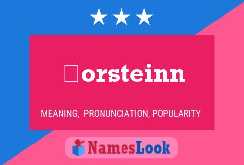 þorsteinn Name Poster