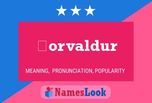 þorvaldur Name Poster